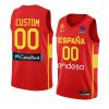 spain 2022 fiba eurobasket final custom red away jersey