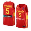 spain 2022 fiba eurobasket final rudy fernandez red away jersey