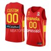 spain 2023 fiba world cup custom red basketball jersey