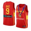 spain champs fiba eurobasket 2022 alberto diaz red replica gold medal jersey