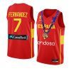 spain champs fiba eurobasket 2022 jaime fernandez red replica gold medal jersey