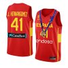 spain champs fiba eurobasket 2022 juancho hernangomez red replica gold medal jersey