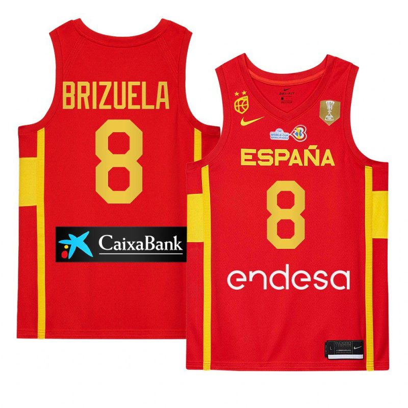spain team 2023 fiba basketball world cup dario brizuela red champions patch jersey