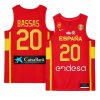 spain team 2023 fiba basketball world cup ferran bassas red champions patch jersey