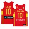 spain team 2023 fiba basketball world cup quino colom red champions patch jersey
