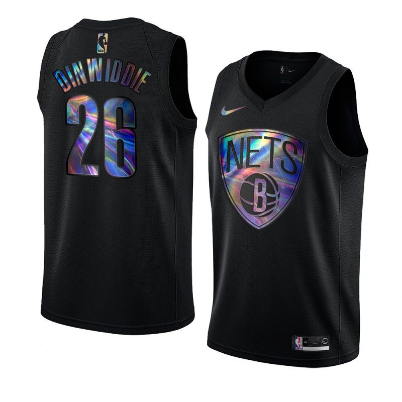 spencer dinwiddie jersey iridescent holographic black limited edition