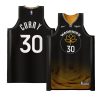stephen curry 2022 23warriors jersey city editionauthentic black