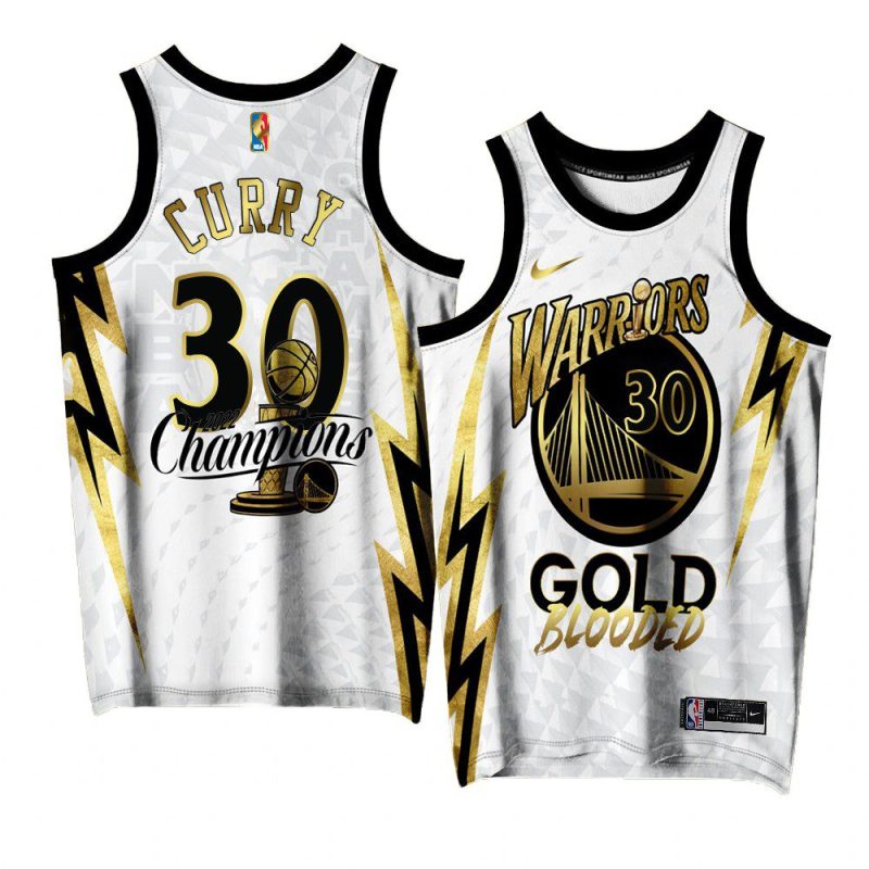 stephen curry warriors 2022 gold program champions whitejersey white