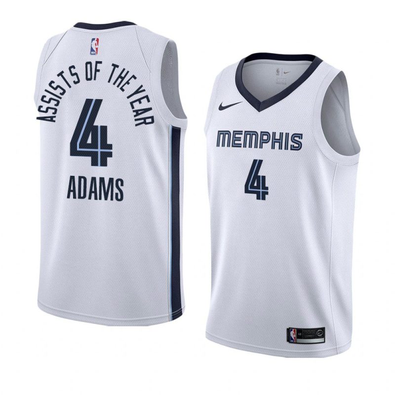 steven adams grizzlies assists of the year whitejersey white
