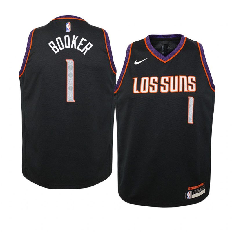 suns devin booker city jersey youth black 2019 20
