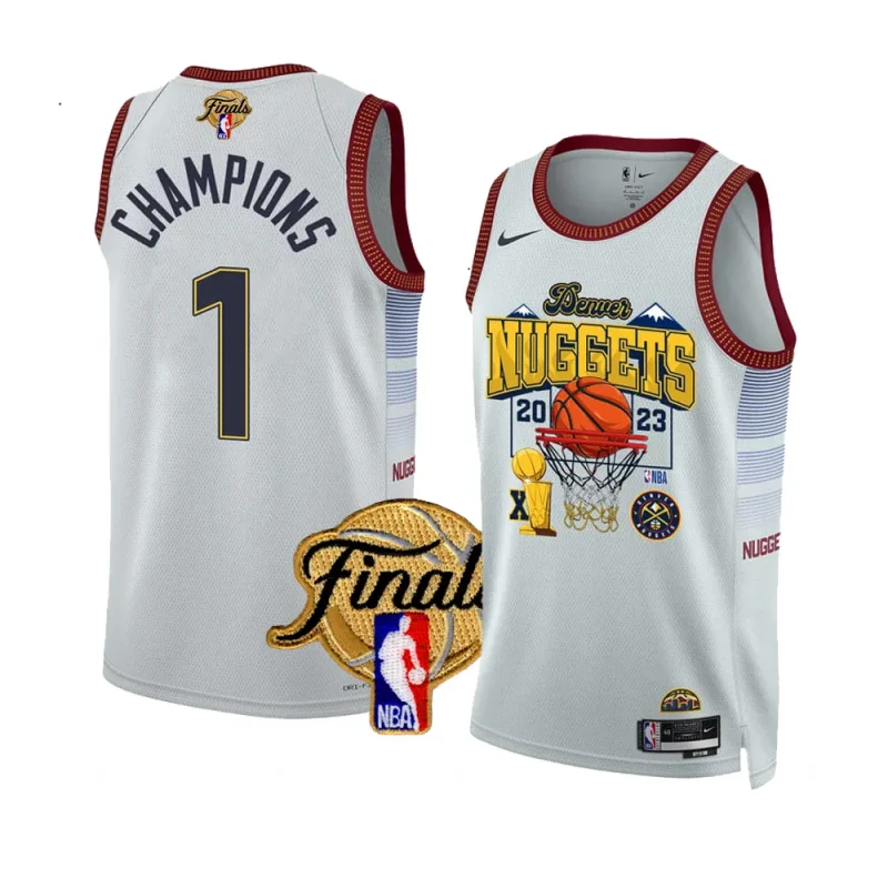 swingman jersey nba champions 2023 white