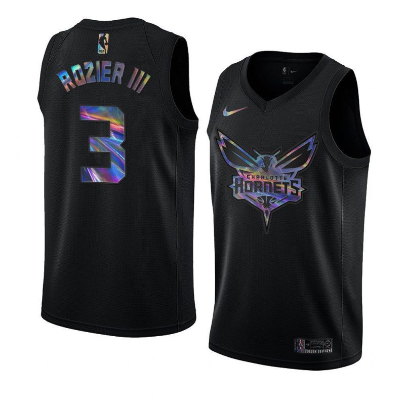 terry rozier iii jersey iridescent holographic black limited edition men