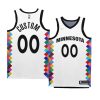 timberwolves custom white 2022 23city edition bob dylan jersey