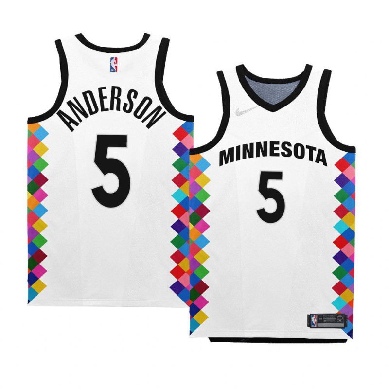 timberwolves kyle anderson white 2022 23city edition bob dylan jersey