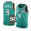 tony parker teal 50th anniversary jersey