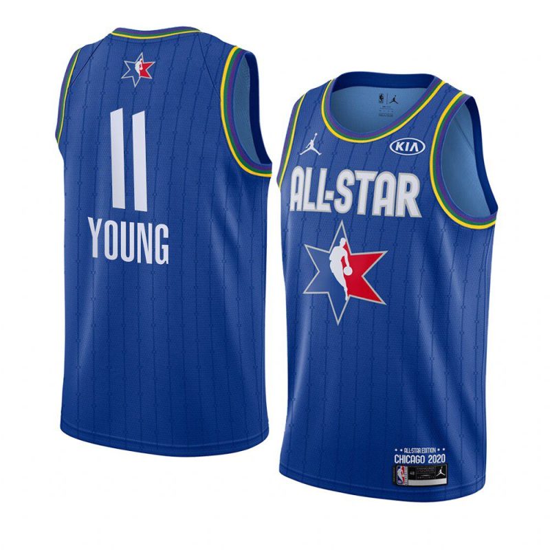 trae young atlanta hawks jersey 2020 nba all star game blue eastern conference men's