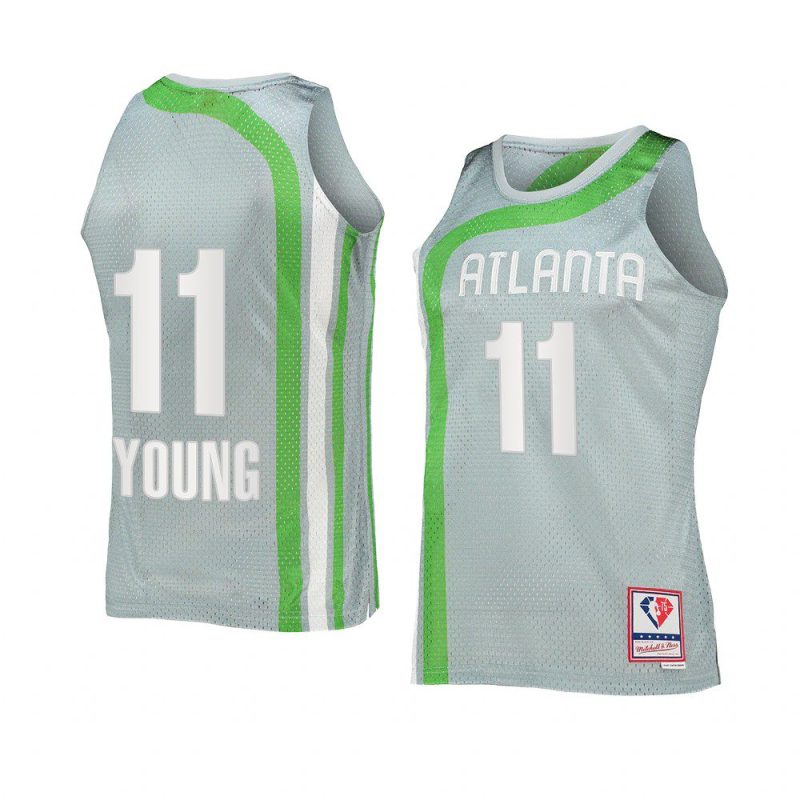 trae young nba 75th jersey hardwood classics sliver