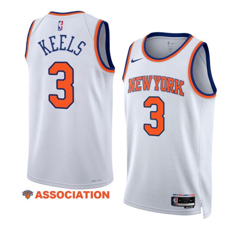 trevor keels knicksjersey 2022 23association edition whiteswingman