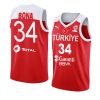 turkey 2022 fiba basketball world cup adem bona red away jersey