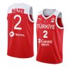 turkey 2022 fiba basketball world cup sehmus hazer red away jersey