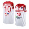 turkey fiba eurobasket 2022 melih mahmutoglu white home jersey