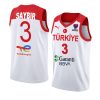 turkey fiba eurobasket 2022 yigitcan saybir white home jersey