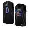 tyrese maxey jersey iridescent holographic black limited edition