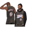 tyrese maxey worn out tnak jersey quintessential black