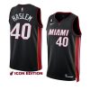 udonis haslem heatjersey 2022 23icon edition blackno.6 patch
