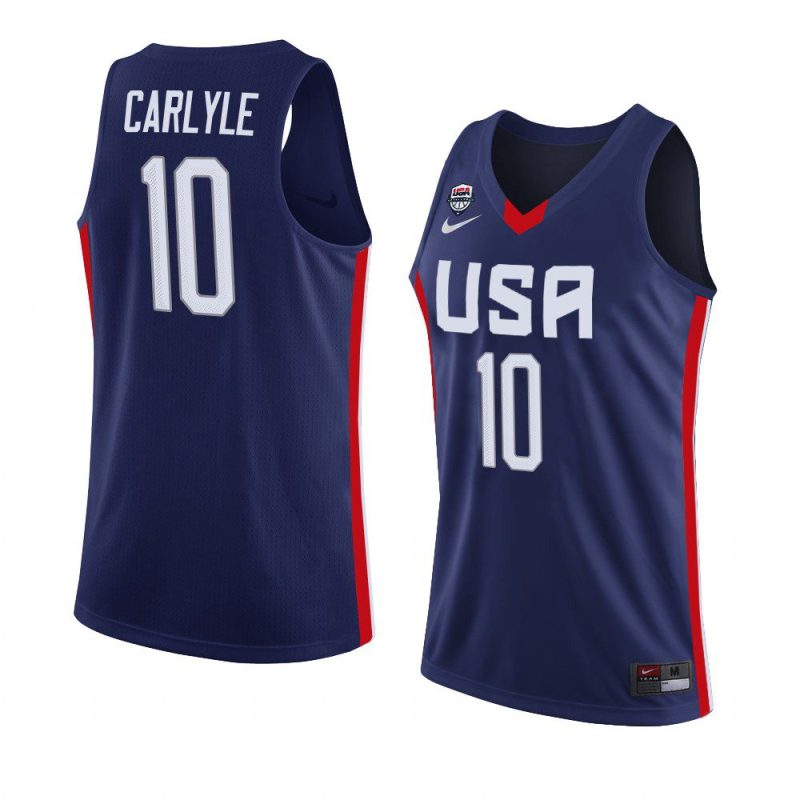 usa team 2022 fiba u18 americas champion kanaan carlyle navy jersey