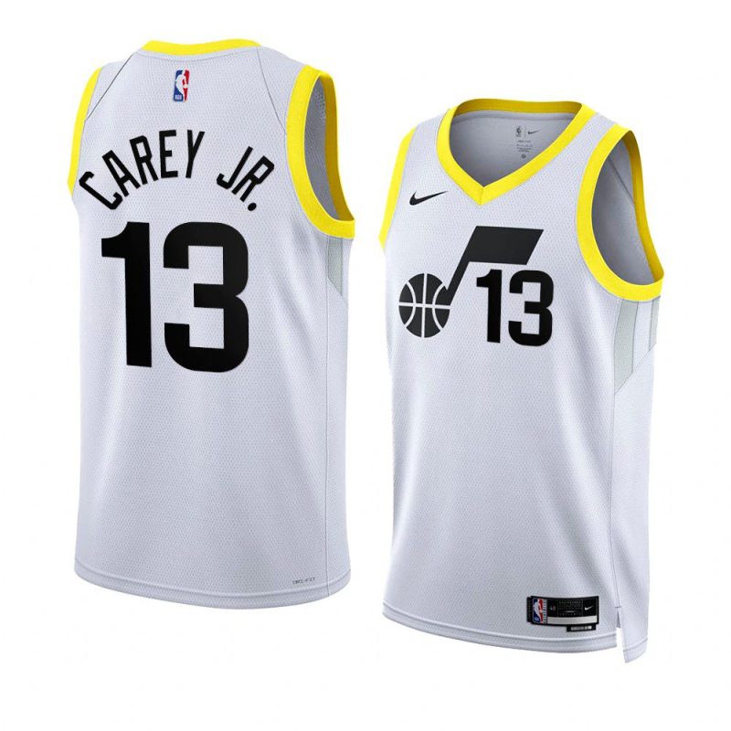 vernon carey jr. jazzjersey 2022 23association edition whiteswingman