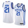 walker horn elite basketball jersey home white 2022 23