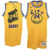 warriors 24 rick barry the city throwback jersey yellow