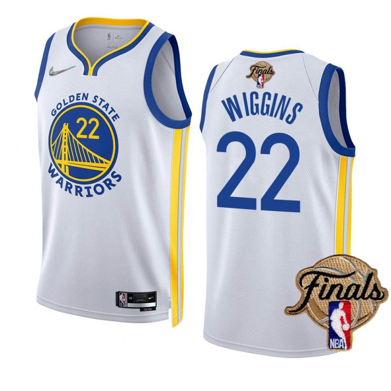 warriors andrew wiggins 2022 nba finals whitegold blooded jersey