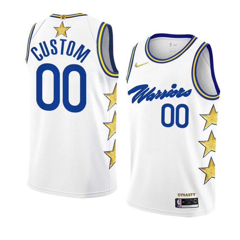 warriors custom 7x nba champs whitestars fashion jersey