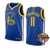 warriors klay thompson 2022 nba finals royalgold blooded jersey