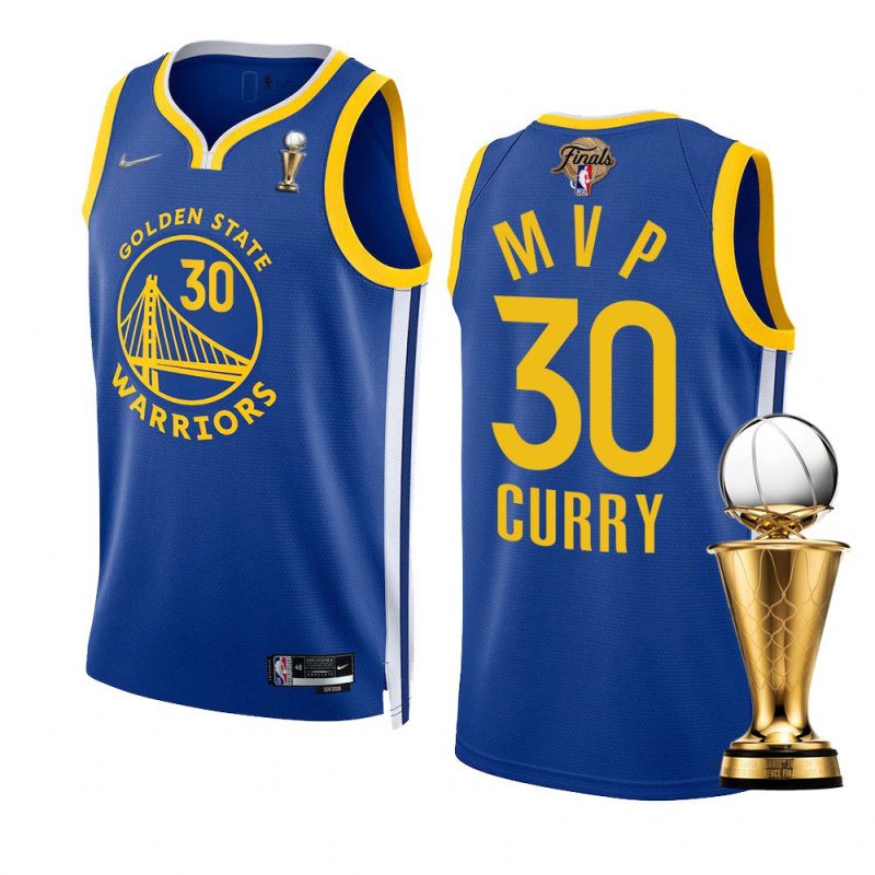 warriors stephen curry 2022 magic johnson western conference fmvp royaltrophy jersey