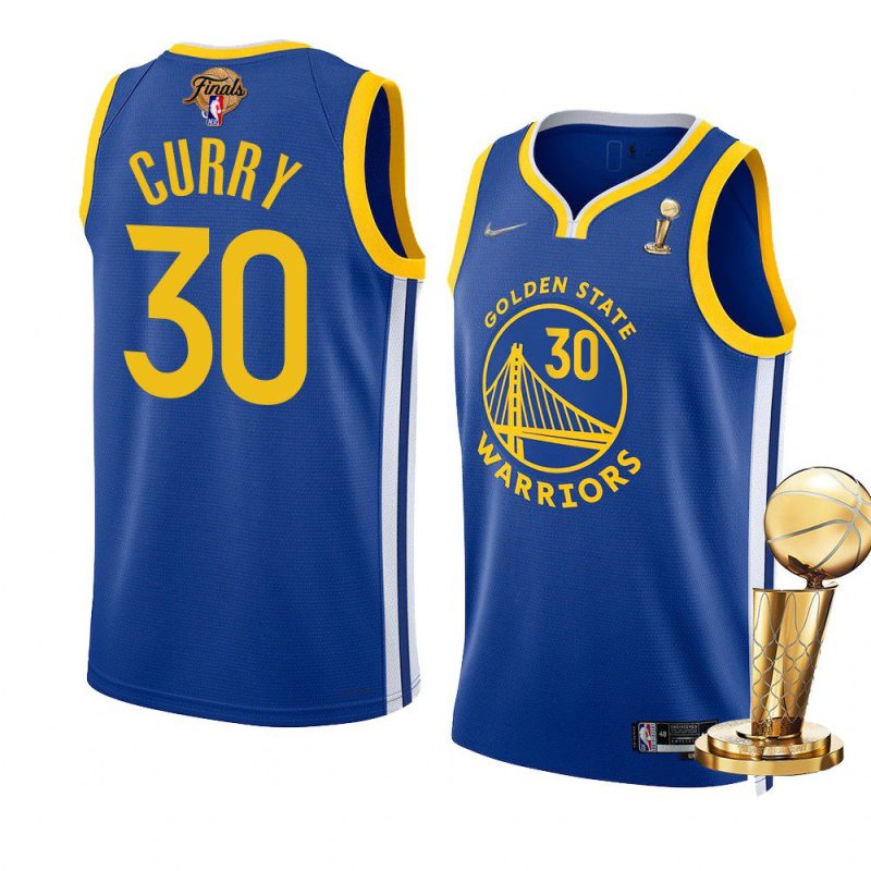 warriors stephen curry 2022 nba finals champions royalicon jersey