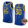 warriors stephen curry 2022 nba finals royalgold blooded jersey