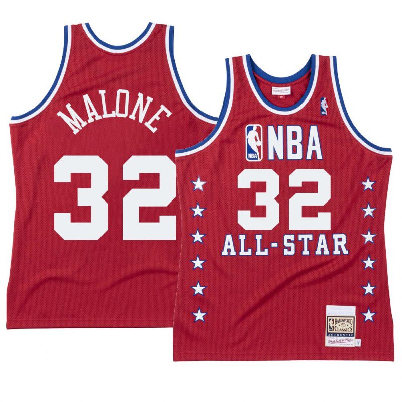 western conference karl malone jersey 1988 nba all star red