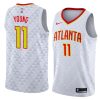 white 2018 men's nba draft first round pick trae young jersey