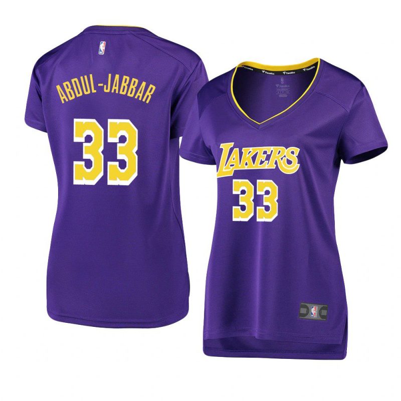 women's kareem abdul jabbar purple fast break jersey