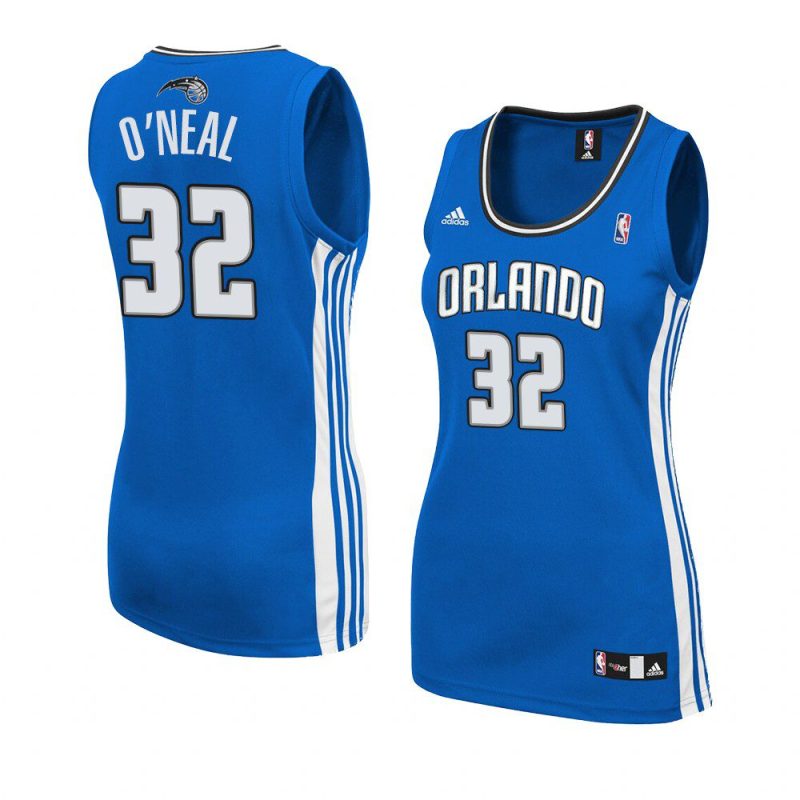 women's shaquille o'neal royal blue throwback jersey