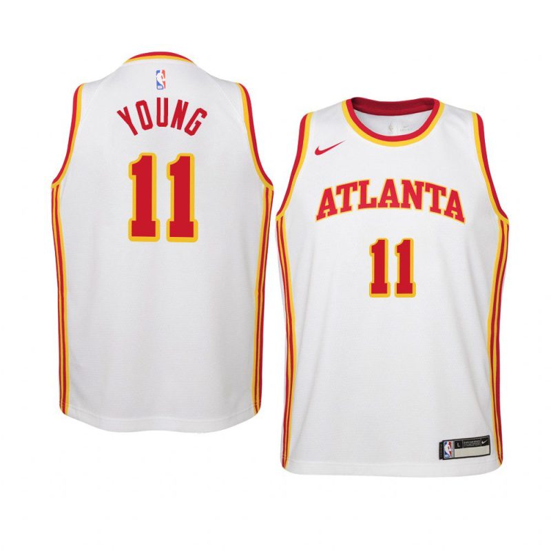 youth atlanta hawks trae young white association jersey