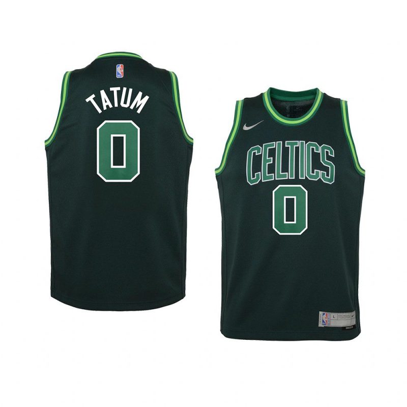 youth boston celtics jayson tatum swingman green earned edition jersey