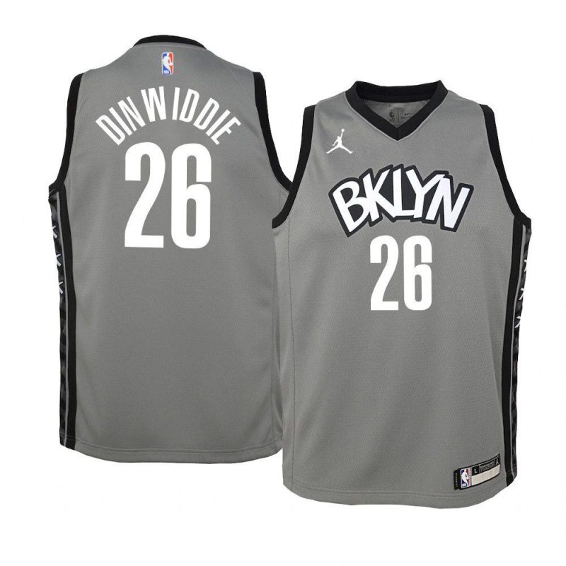 youth brooklyn nets spencer dinwiddie gray statement jersey