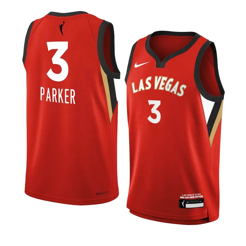 youth candace parker las vegas aces red explorer edition jersey