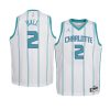 youth charlotte hornets lamelo ball white association jersey