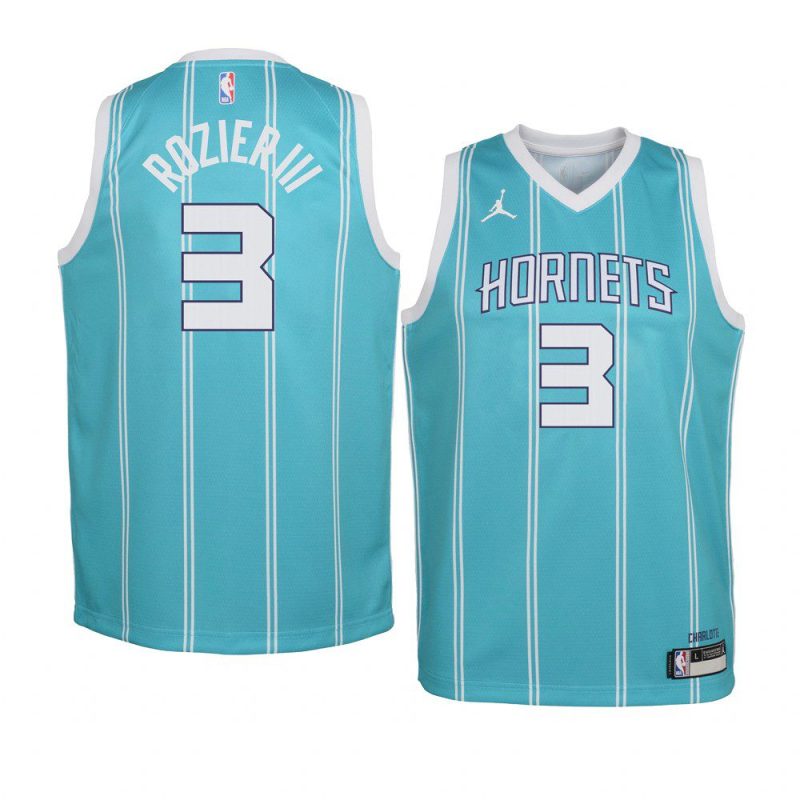 youth charlotte hornets terry rozier iii jumpman teal icon jersey
