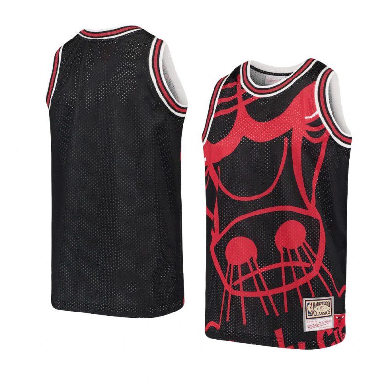 youth chicago bulls black big face 2.0 jersey